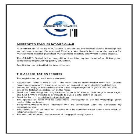 Accredited Teacher---Schools