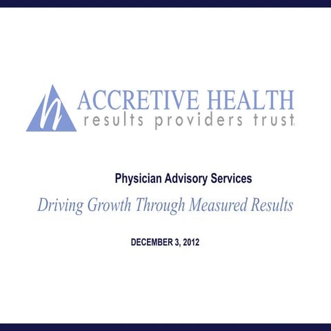 Accretive Health - Physician Advisory Services - Medical Coding