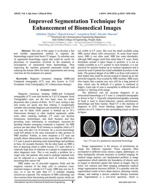 Improved Segmentation Technique for Enhancement of Biomedical Images