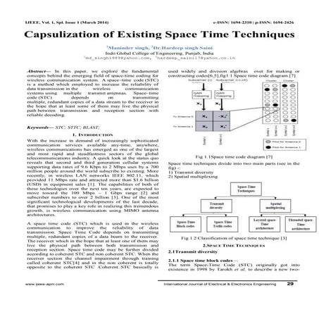 Capsulization of Existing Space Time Techniques