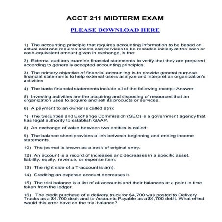 Acct 211 midterm exam