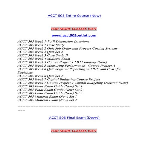 Acc 206 complete course material | DOCX