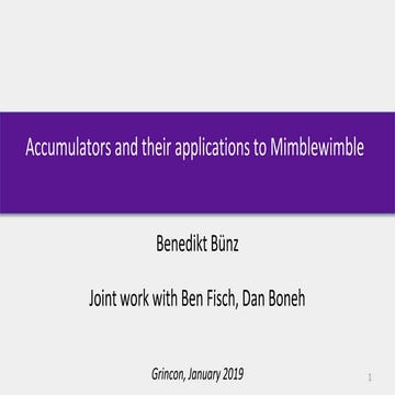 Grincon U.S. 2019 RSA Accumulators