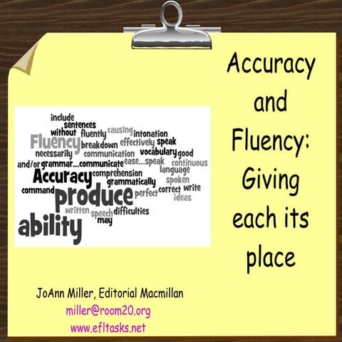 Accuracy and fluency 09
