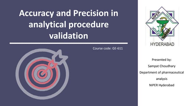 Accuracy and precision presentation