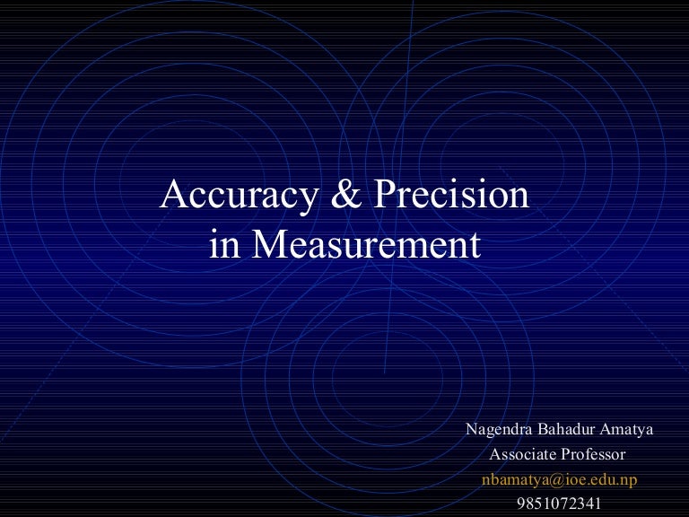 Accuracy Precision Measurement