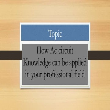 Ac current(ac power) | PPTX