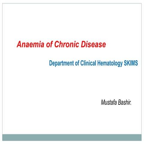 Anemia of chronic disease