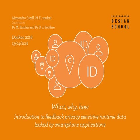 Introduction to privacy feedback research @ DesRes2016
