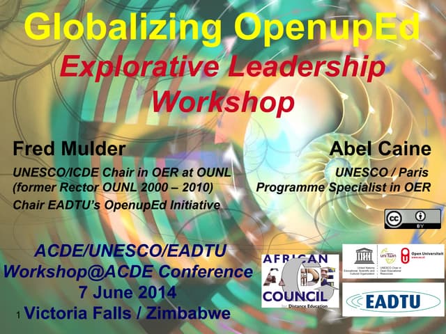 Africa OpenupEd Project Fred Mulder