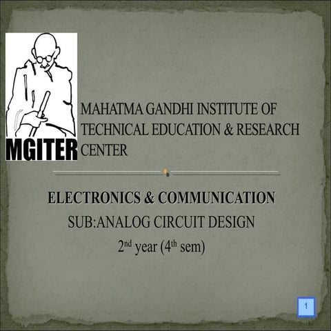 Transistor at high Frequency ACD ppt