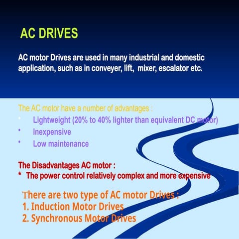 AC DRIVES the best solution to control AC motor