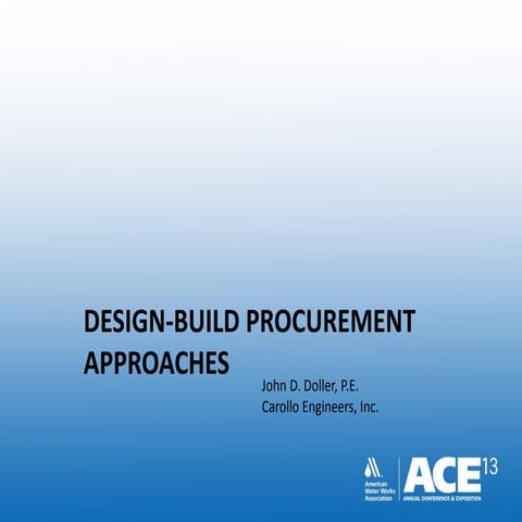 Design-Build Procurement Approaches
