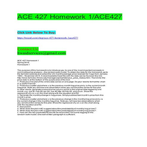 Ace 427 homework 1 ace427