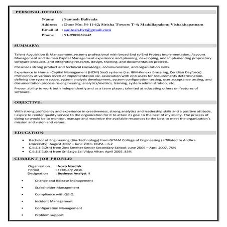 CV - Santosh Balivada