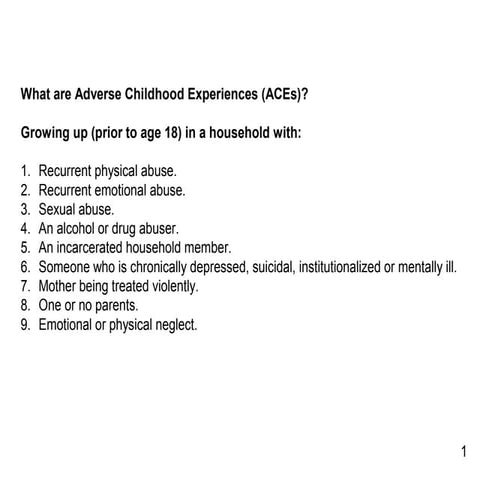 CDC Adverse Childhood Experiences (ACE)