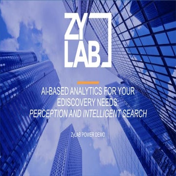 ACEDS - ZyLAB webinar - AI Based eDiscovery Analytics