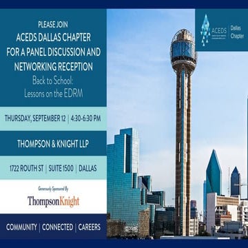 ACEDS Dallas - Back to School Lessons on the EDRM