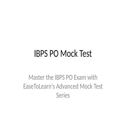 Crack Exams with EaseToLearn’s IBPS RRB Mock Test 2025.pptx