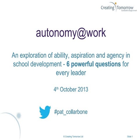 Autonomy@work