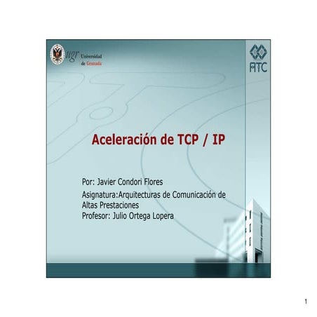 Aceleración de tcp  ip - javier condori flores