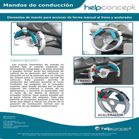 Acelerador freno a la mano