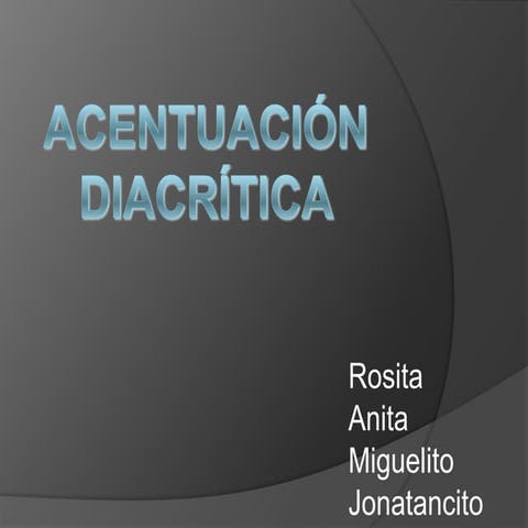 Acentuación diacrítica