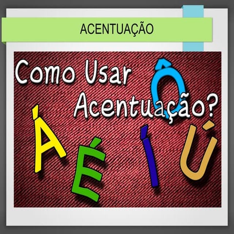 Classificação das Palavras Quanto ao Acento Tônico: Guia Completo | PDF