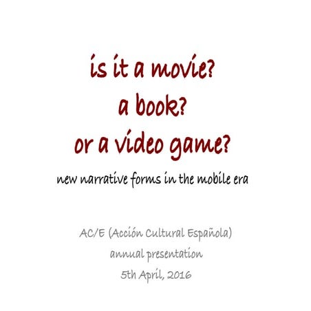 AC/E Annuary 2016 - Presentation