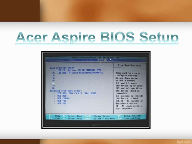 Acer Aspire Bios Setting Acer Aspire Bios Setting