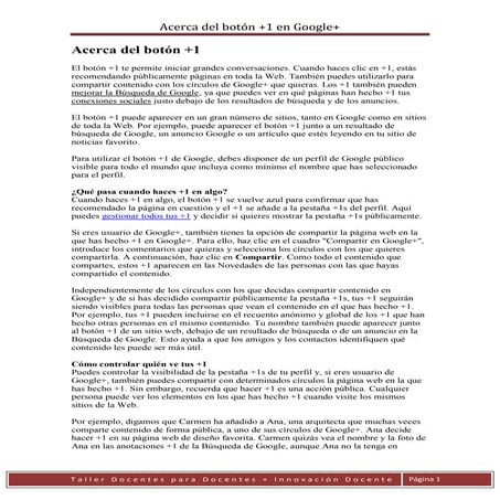 Acerca del botón +1