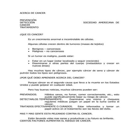 Acerca del Cancer
