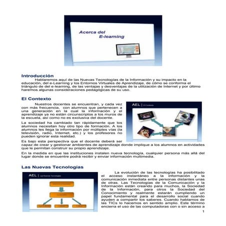 Acerca del e learning