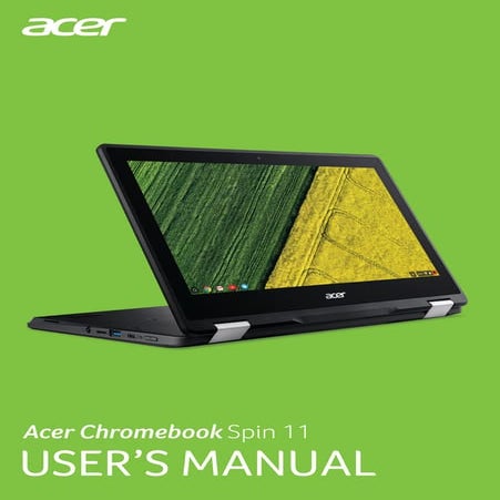 Acer Chromebook Spin 11 Manual / User Guide (R751TN)