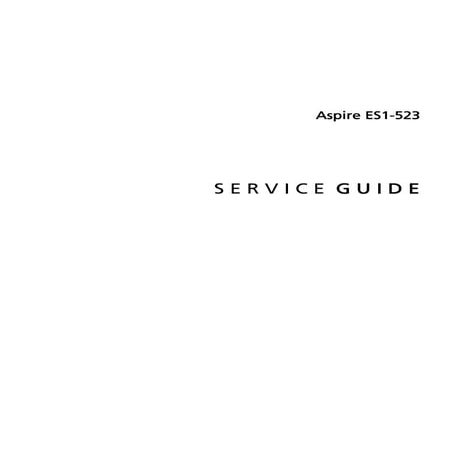 Acer espire es1 523 service guide manual tricera czl