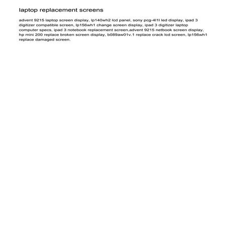 laptop replacement screens | PDF