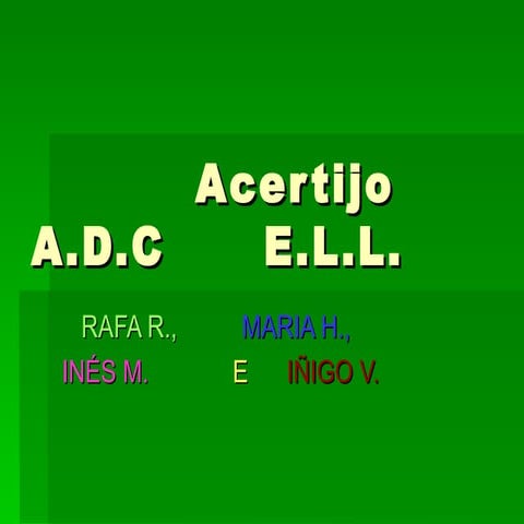 Acertijo Rafa Maria InéS IñIgo