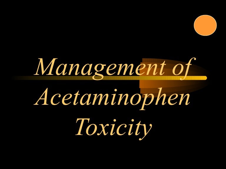 Acetaminophen toxicity