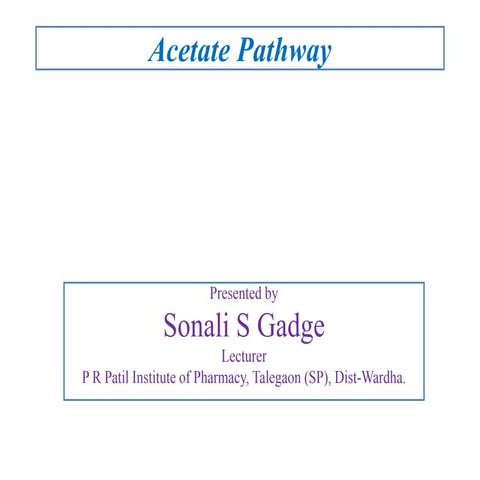 Acetate acid pathway