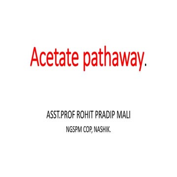 Acetate pathway
