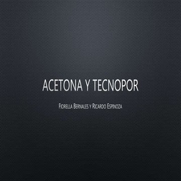 Acetona y tecnopor