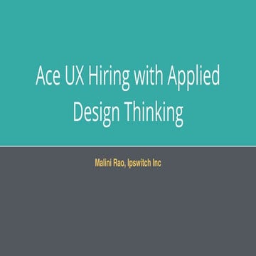 Ace ux hiring with applied design thinking