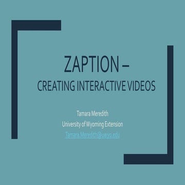 Zaption - Creating Interactive Videos