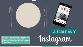 À table avec Instagram : tendances normatives de l’alimentation proposées par des adolescent(e)s et des jeunes adultes