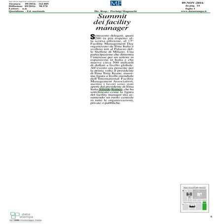 Summit dei facility manager - MF Milano Finanza
