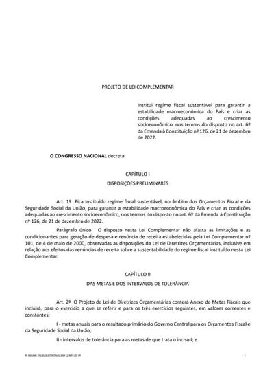 Fazenda apresenta texto completo do novo marco fiscal; leia a íntegra