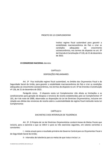 Fazenda apresenta texto completo do novo marco fiscal; leia a íntegra