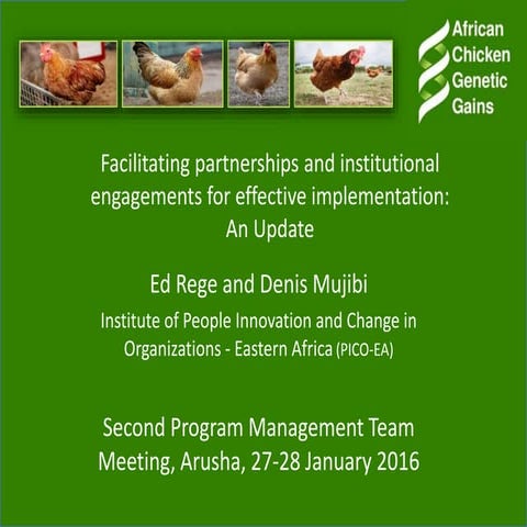 Facilitating partnerships and institutional engagements for effective impleme...