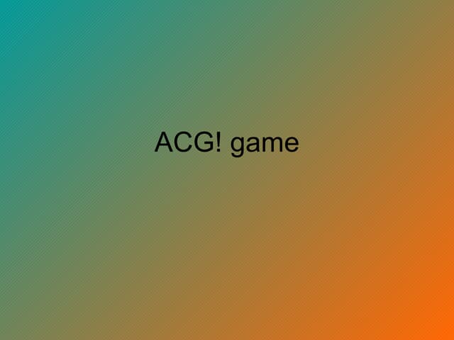 Acg! Game