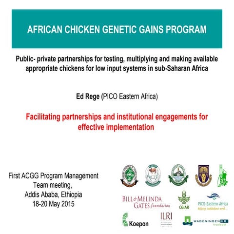 Facilitating partnerships and institutional engagements for effective impleme...